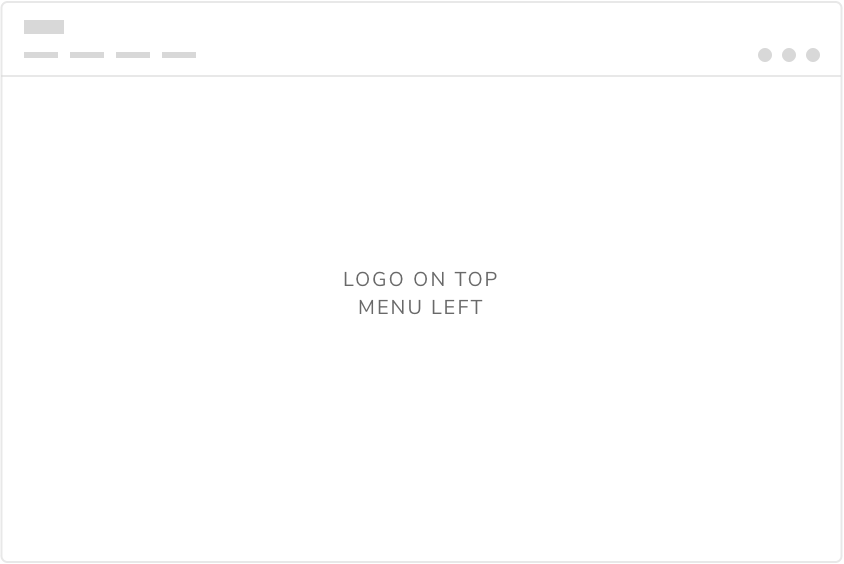 Logo on top menu left